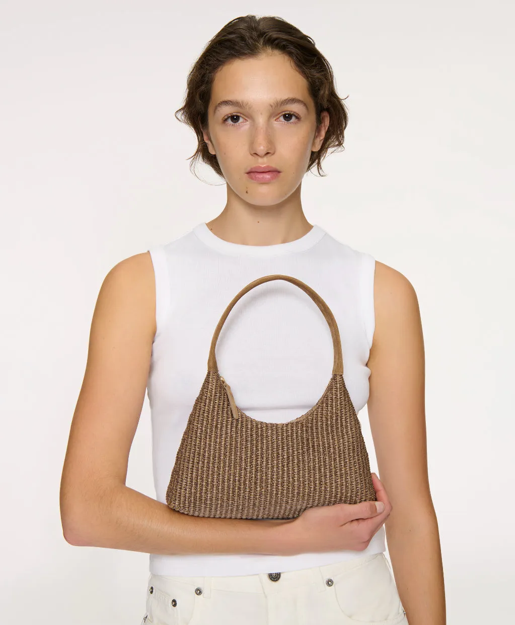 Mini Candy Bag - Anise Raffia/Anise Suede sold by Mansur Gavriel product image thumbnail 2