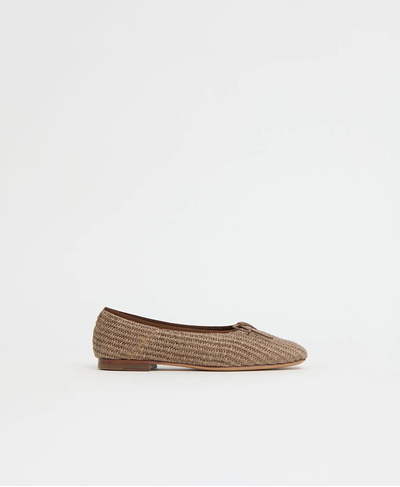 Square Toe Ballerina - Anise Raffia sold by Mansur Gavriel