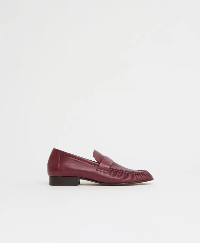 Ruched Loafer - Oxblood made by Mansur Gavriel