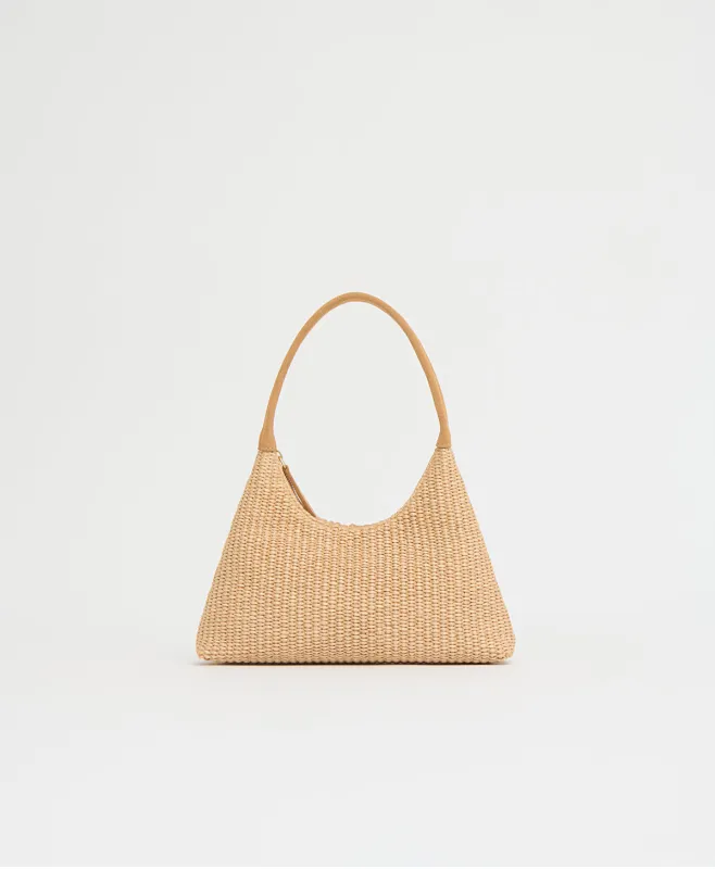 Mini Candy Bag - Natural Raffia/Budino Suede made by Mansur Gavriel
