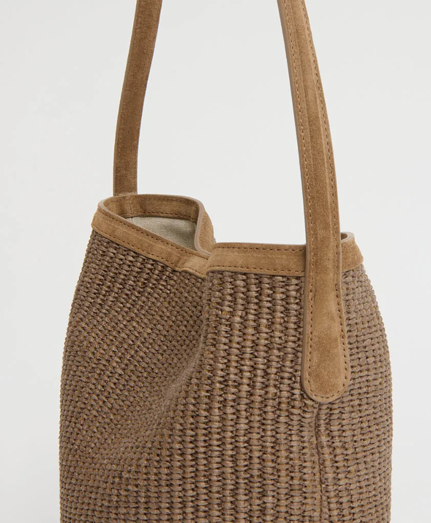Small Everyday Cabas - Anise Raffia/Anise Suede sold by Mansur Gavriel product image thumbnail 4
