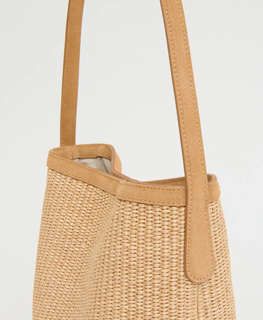 Small Everyday Cabas - Natural Raffia/Budino Suede sold by Mansur Gavriel product image thumbnail 4