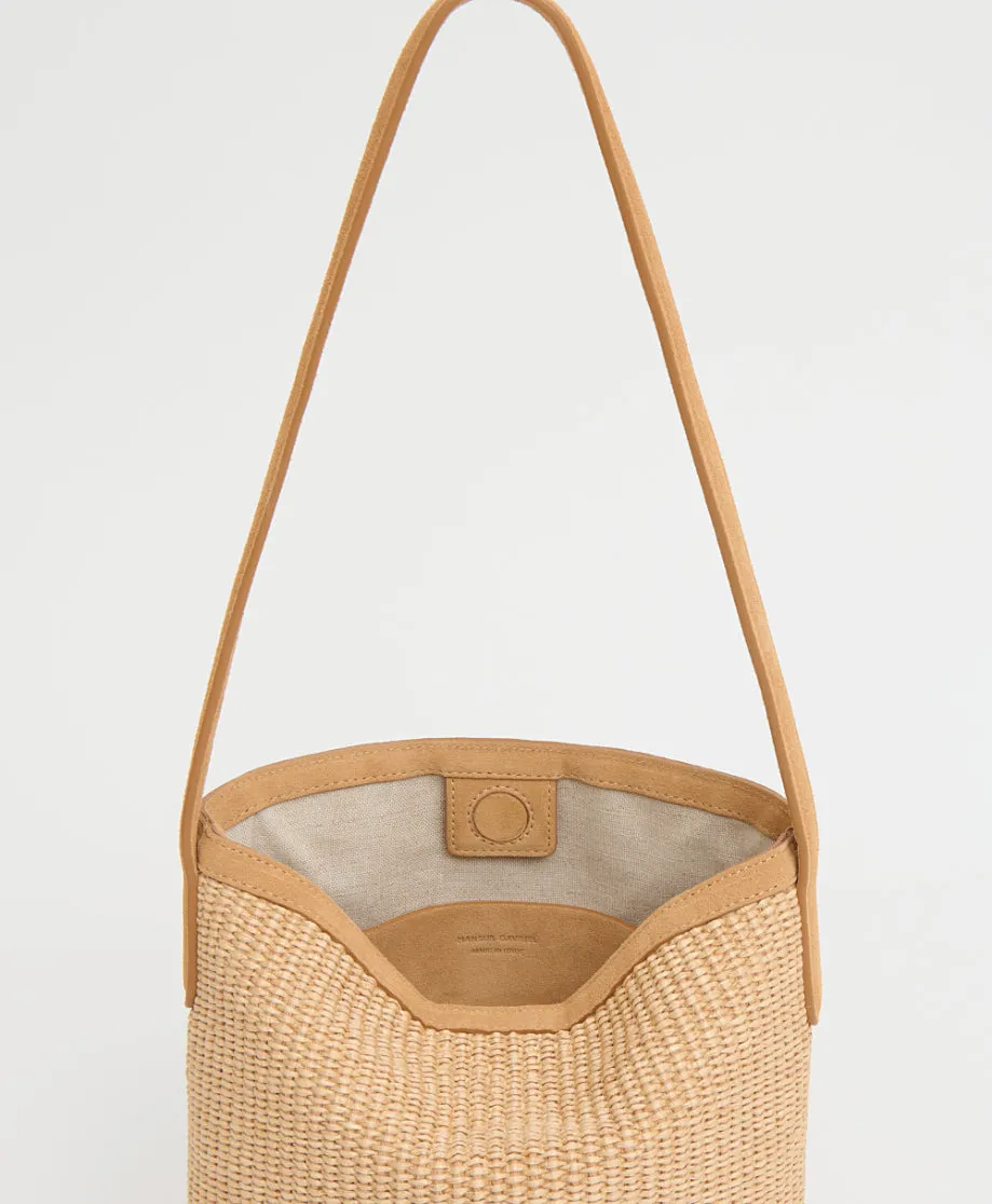 Small Everyday Cabas - Natural Raffia/Budino Suede sold by Mansur Gavriel product image thumbnail 3