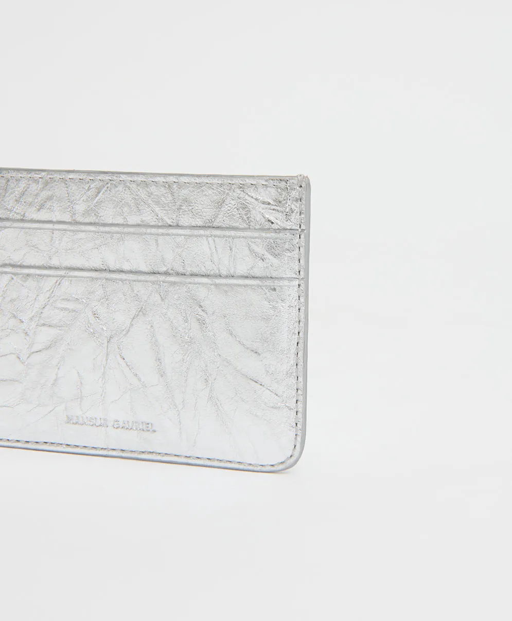 Pocket Card Holder - Crinkled Silver sold by Mansur Gavriel product image thumbnail 3