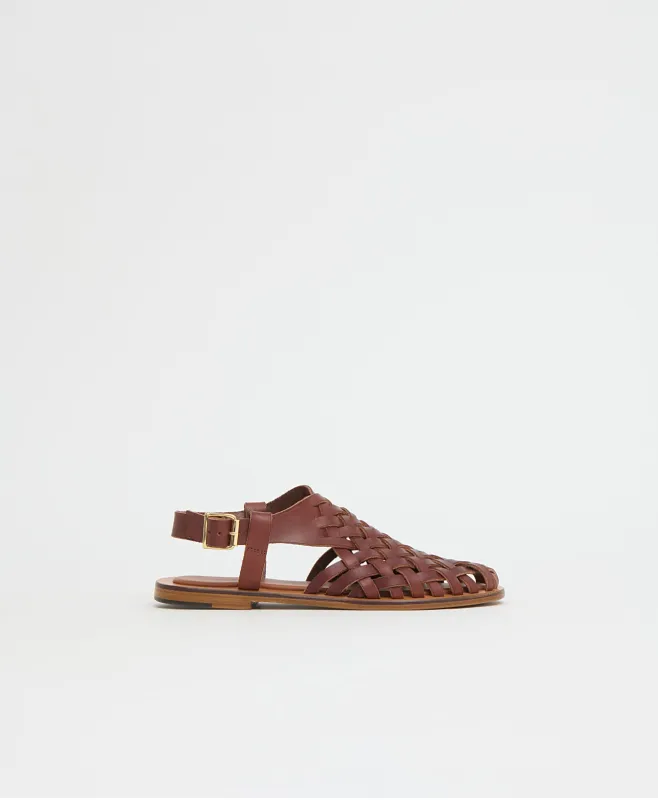 Woven Sandal - Chocolate made by Mansur Gavriel