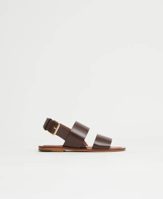 Double Strap Sandal - Chocolate made by Mansur Gavriel