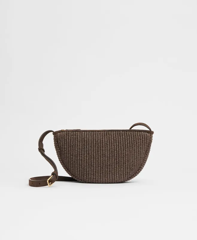 Moon Sling - Ebony Raffia/Ebony Suede made by Mansur Gavriel