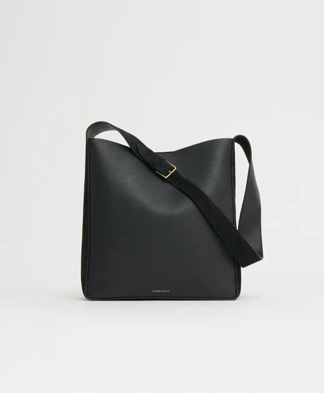Box Tote - Black/Black Suede made by Mansur Gavriel