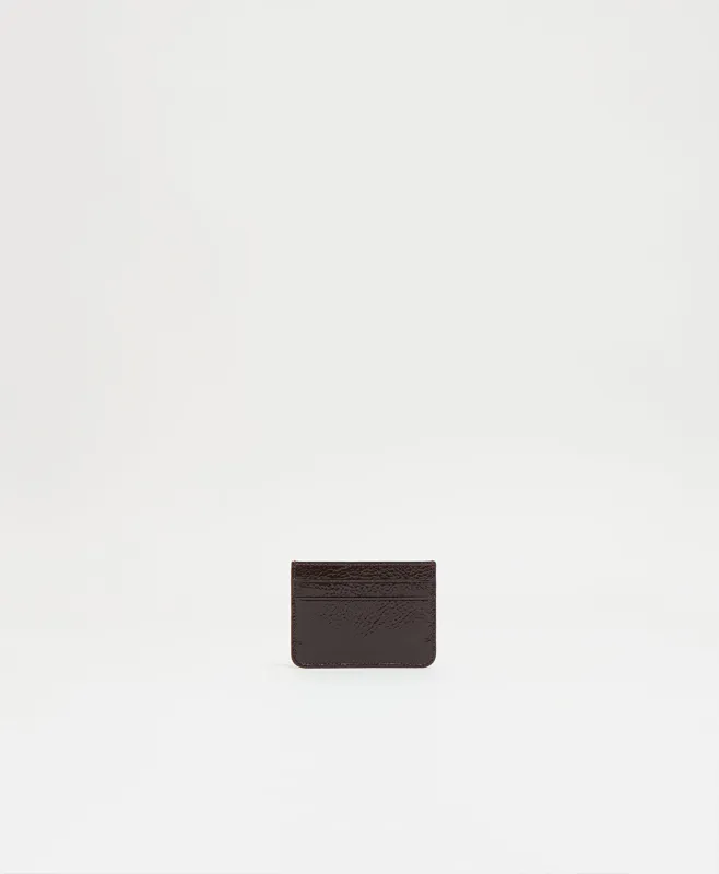 Pocket Card Holder - Aubergine Naplak made by Mansur Gavriel