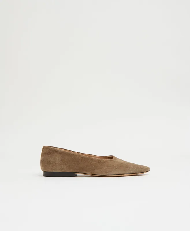 Soft Point Flat - Anise Suede made by Mansur Gavriel