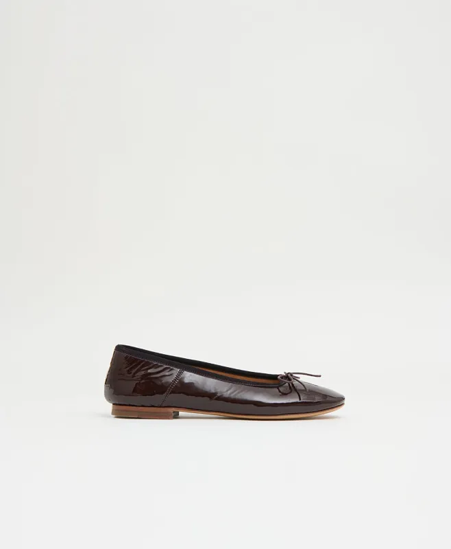 Dance Ballerina - Aubergine Soft Patent made by Mansur Gavriel