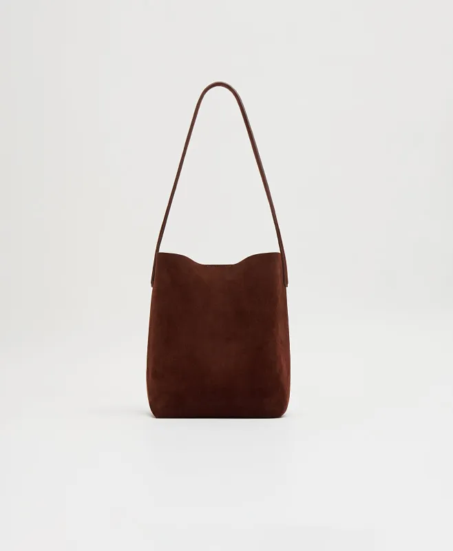 Small Everyday Cabas - Chocolate Suede made by Mansur Gavriel