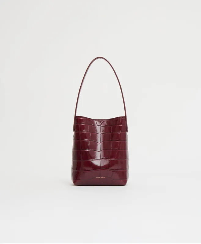 Mini Everyday Cabas - Oxblood Croc made by Mansur Gavriel