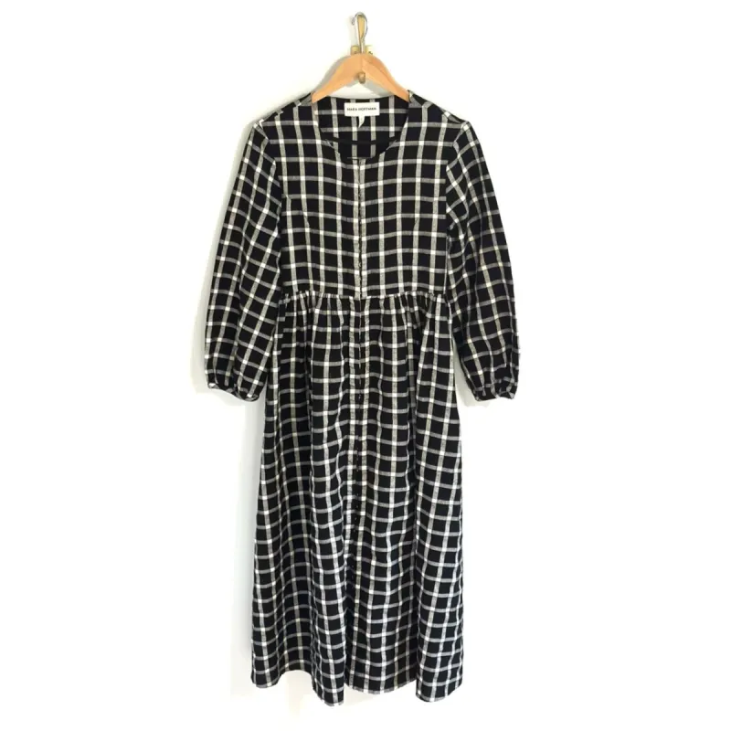 FULL CIRCLE Paula Dress - Windowpane Plaid made by Mara Hoffman