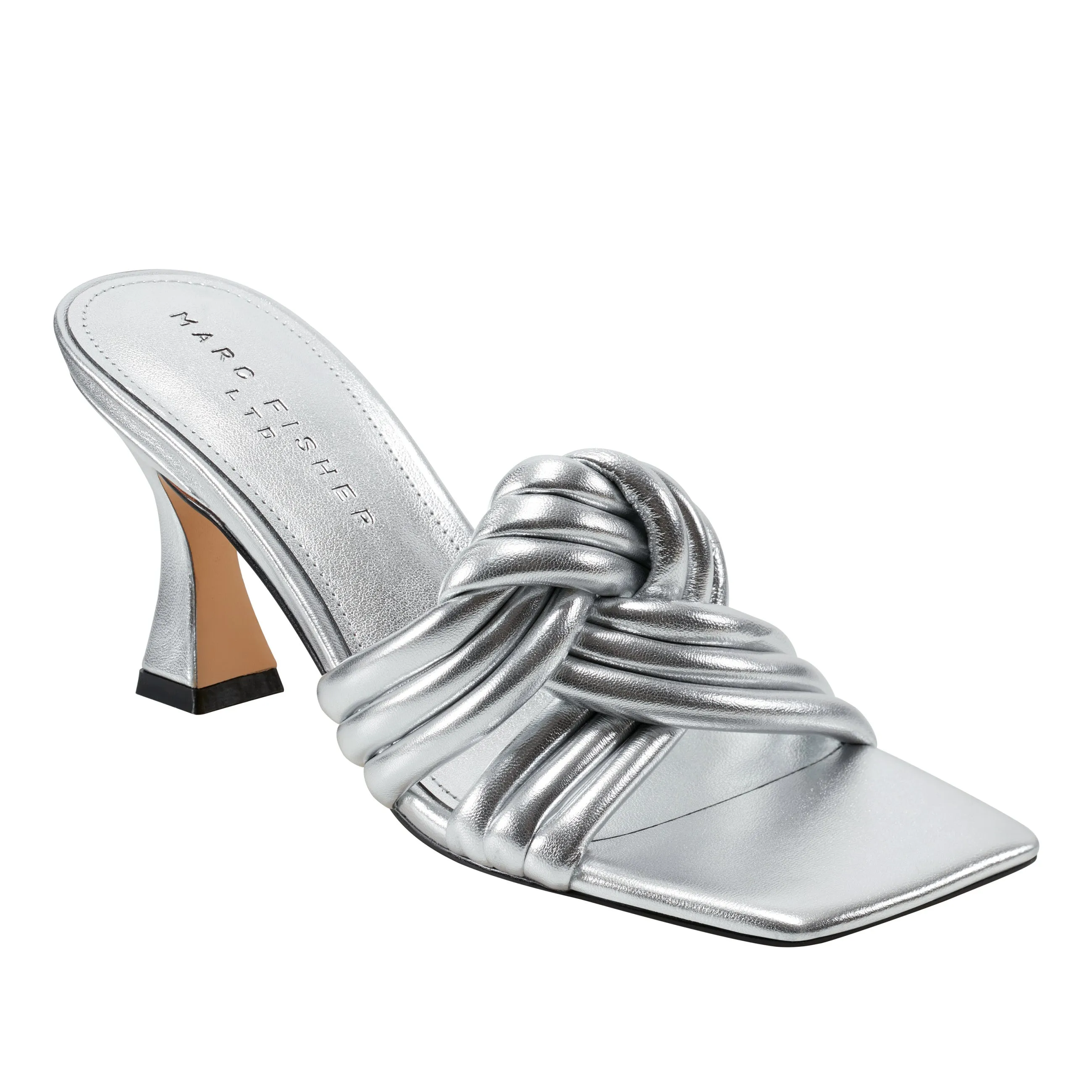 Dru Knotted Leather Slide Sandal sold by Marc Fisher product image thumbnail 2