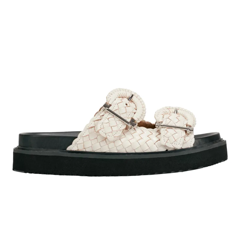 Auggie Woven Leather Footbed Sandal sold by Marc Fisher