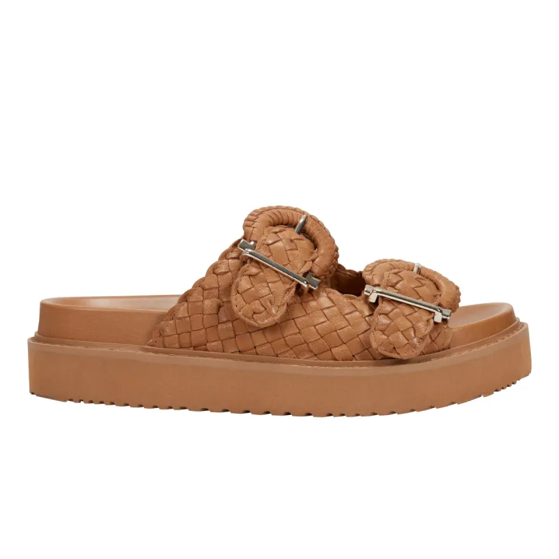 Auggie Woven Leather Footbed Sandal sold by Marc Fisher
