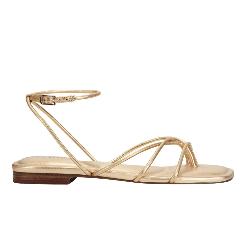 Mayte Strappy Leather Flat Sandal sold by Marc Fisher