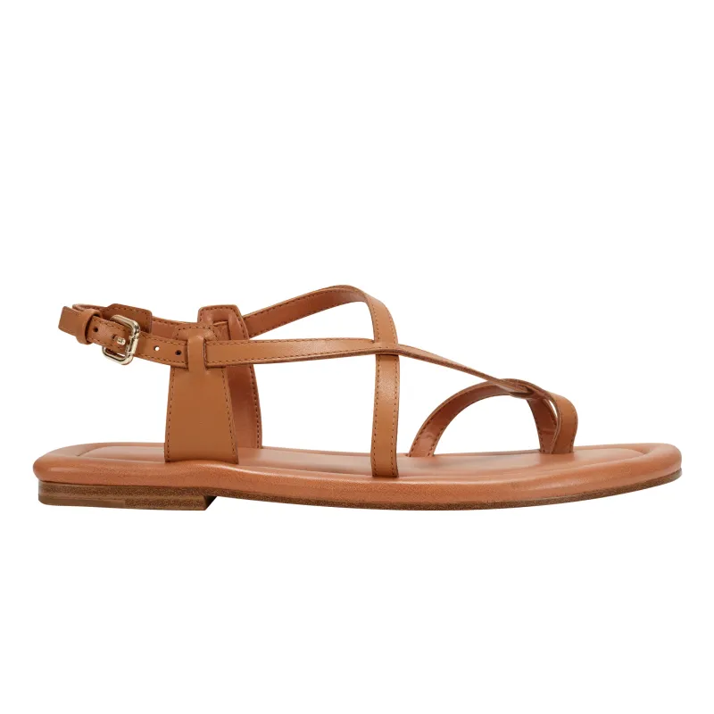 Gerty Strappy Leather Flat Sandal sold by Marc Fisher