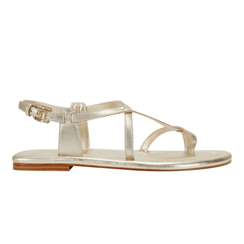Gerty Strappy Leather Flat Sandal sold by Marc Fisher
