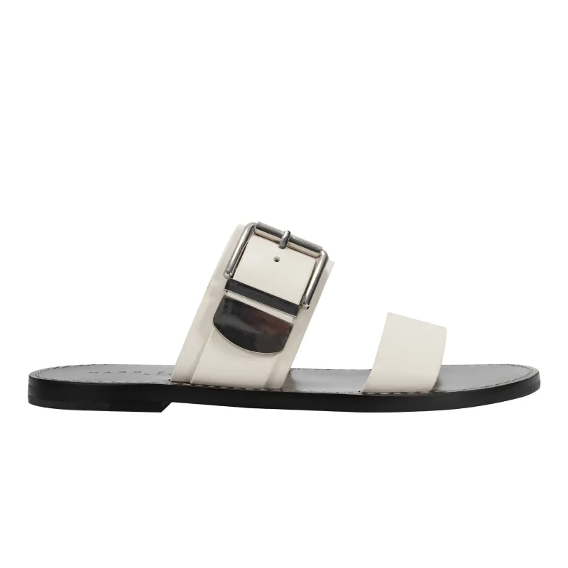 Hallyn Leather Flat Slide Sandal made by Marc Fisher