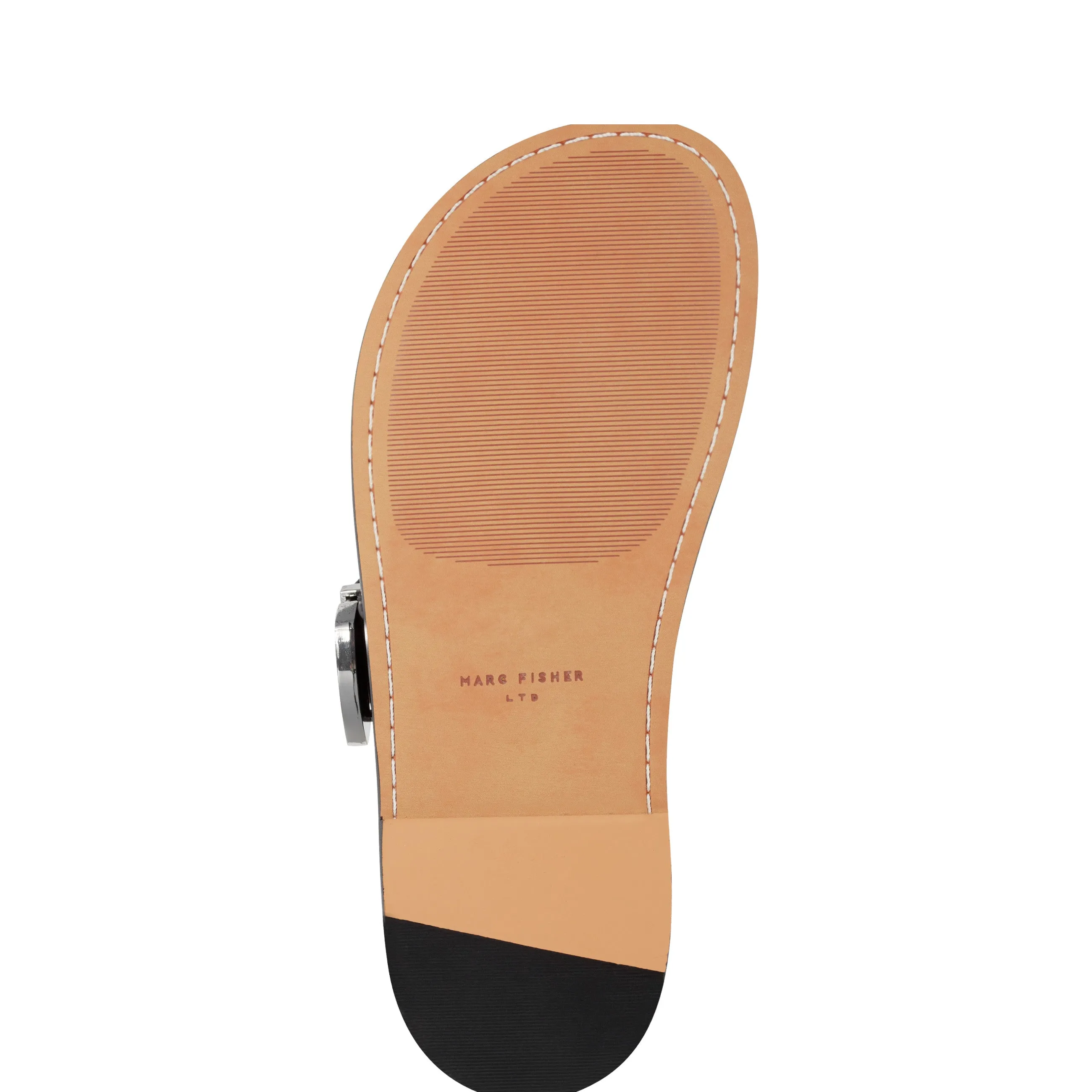 Hallyn Leather Flat Slide Sandal sold by Marc Fisher product image thumbnail 5