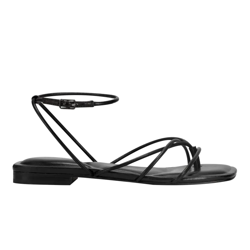 Mayte Strappy Leather Flat Sandal sold by Marc Fisher