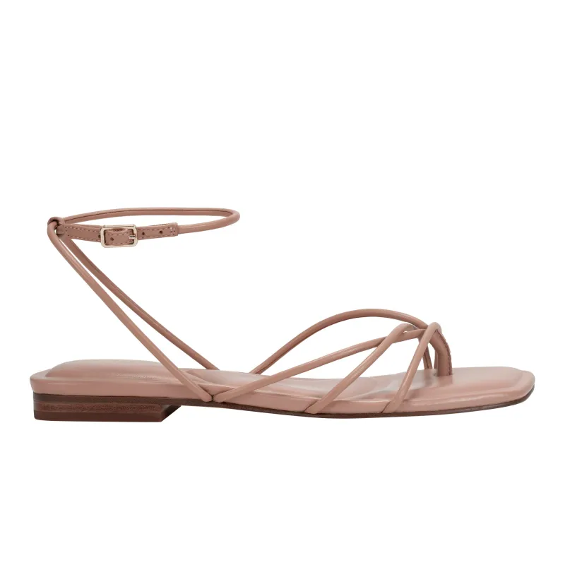 Mayte Strappy Leather Flat Sandal sold by Marc Fisher