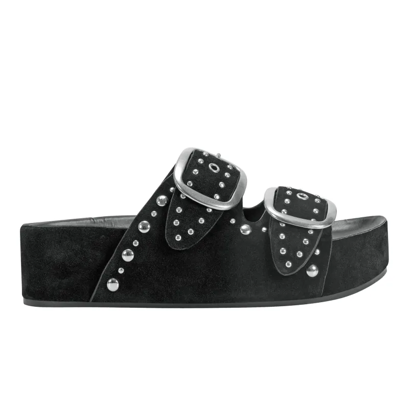 Sayge Studded Suede Footbed Sandal sold by Marc Fisher