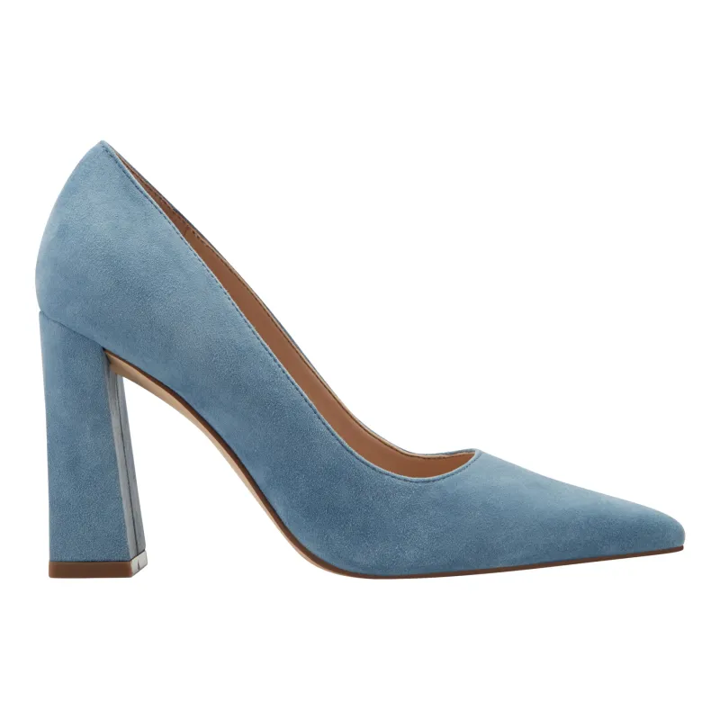 Minny Leather Block Heel Pump made by Marc Fisher