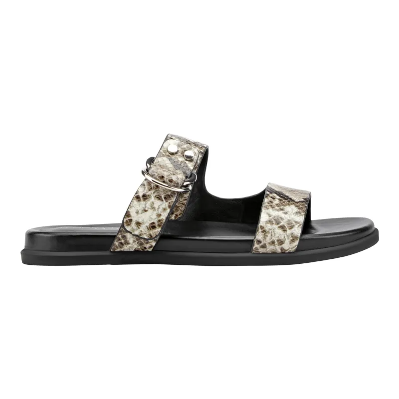 Gia Flat Leather Sandal sold by Marc Fisher