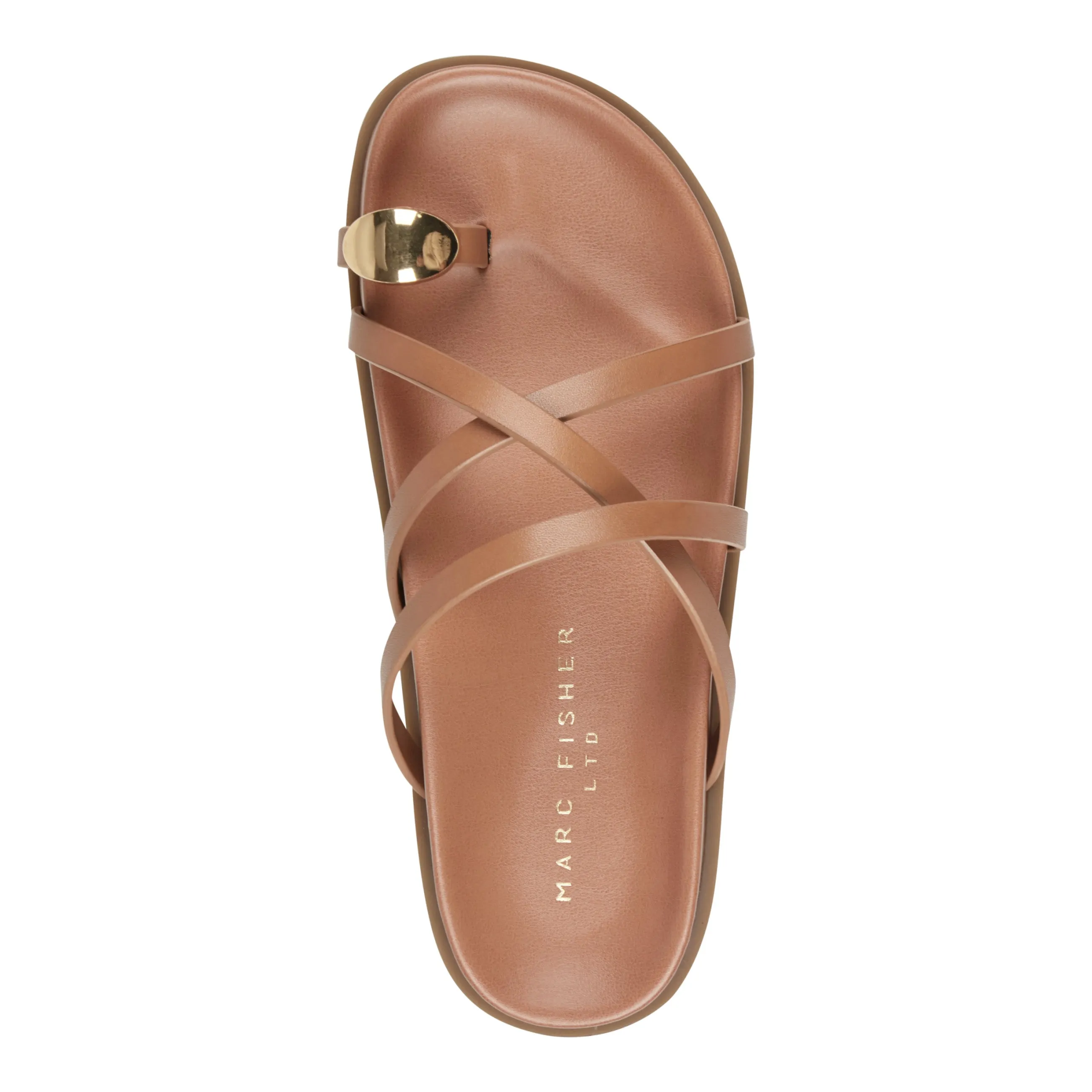 Braidey Strappy Flat Leather Sandal sold by Marc Fisher product image thumbnail 3