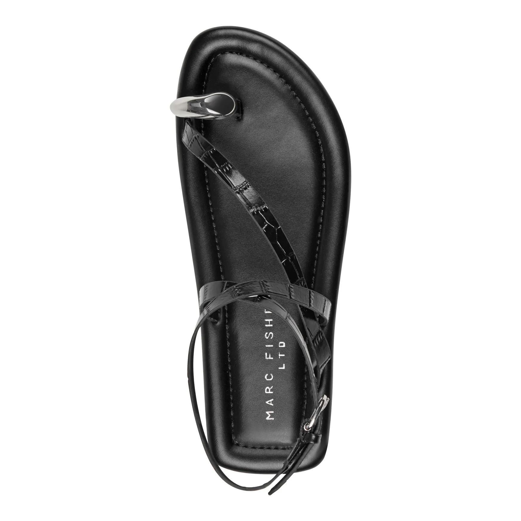 Gynnie Flat Leather Sandal sold by Marc Fisher product image thumbnail 3