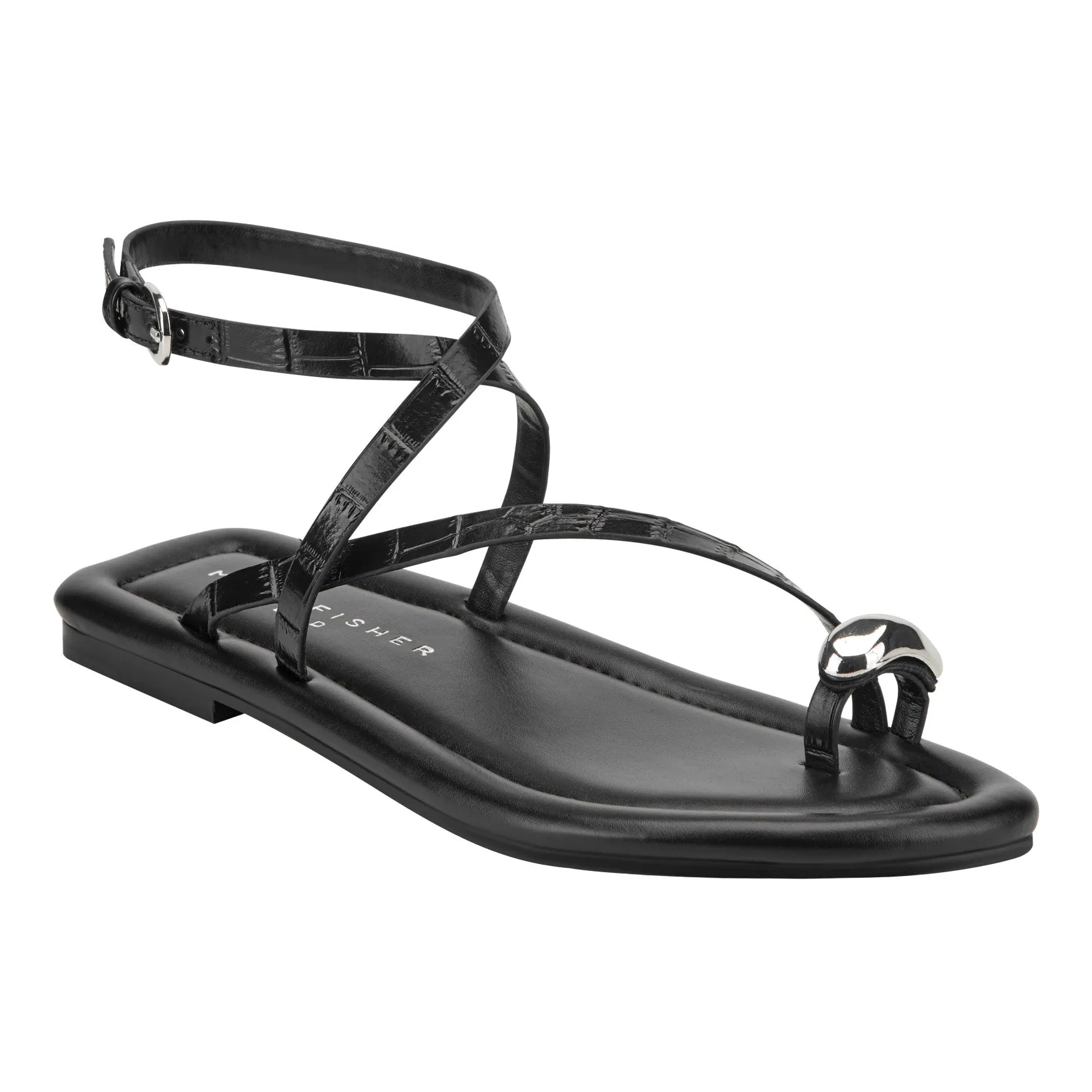 Gynnie Flat Leather Sandal sold by Marc Fisher product image thumbnail 2