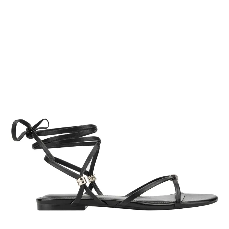 Este Ankle Wrap Leather Sandal sold by Marc Fisher