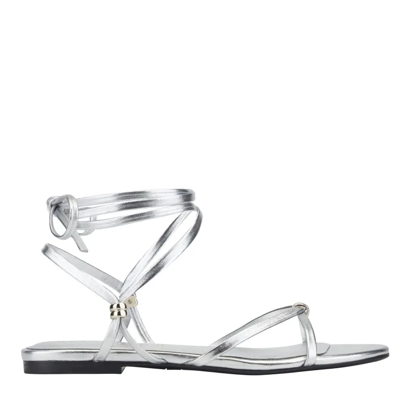 Este Ankle Wrap Leather Sandal sold by Marc Fisher
