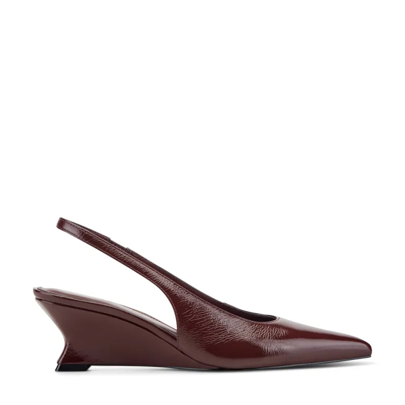 Taten Leather Wedge Slingback Pump made by Marc Fisher