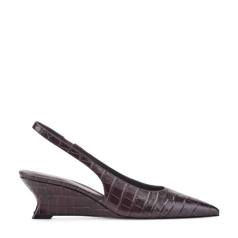 Taten Leather Wedge Slingback Pump made by Marc Fisher