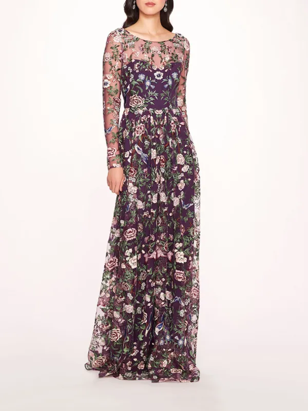 Botanical Embroidered Gown sold by Marchesa