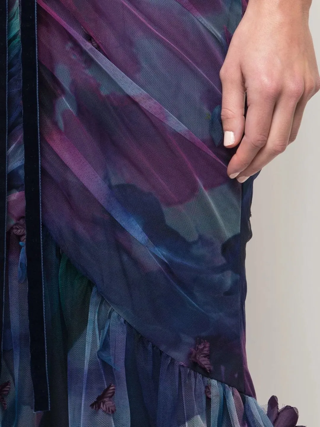 Fit-to-Flare 3D Floral Print Gown sold by Marchesa product image thumbnail 4