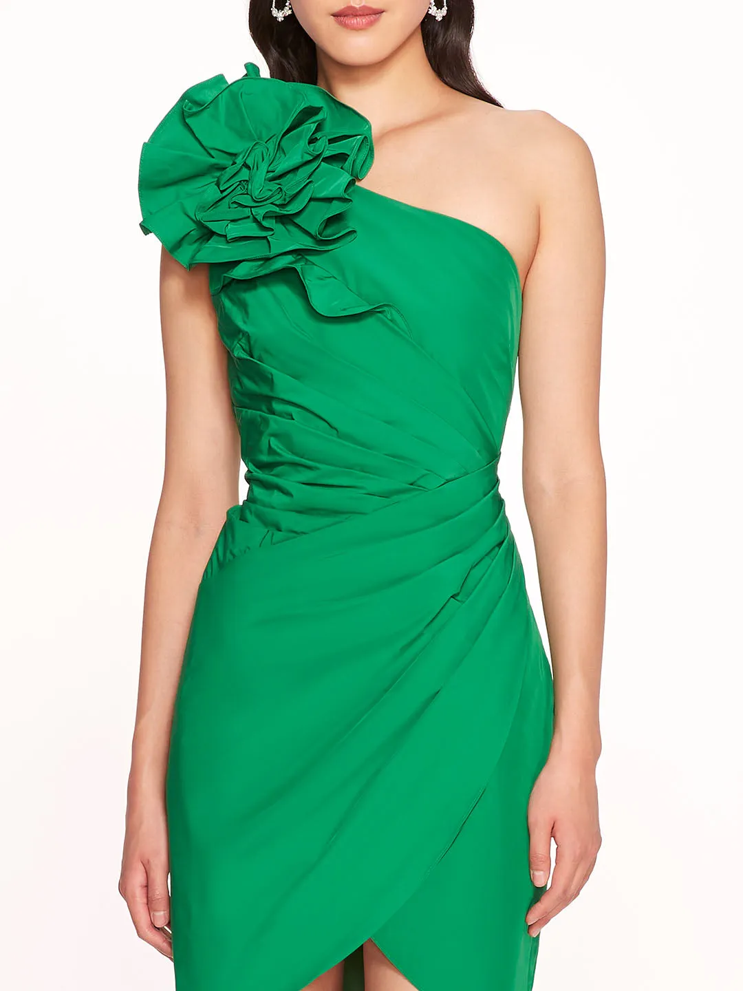 One Shoulder Taffeta Mini Dress sold by Marchesa product image thumbnail 4