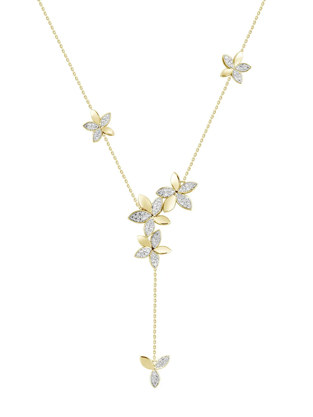 Wild Flower Yellow Gold Y Necklace sold by Marchesa product image thumbnail 2