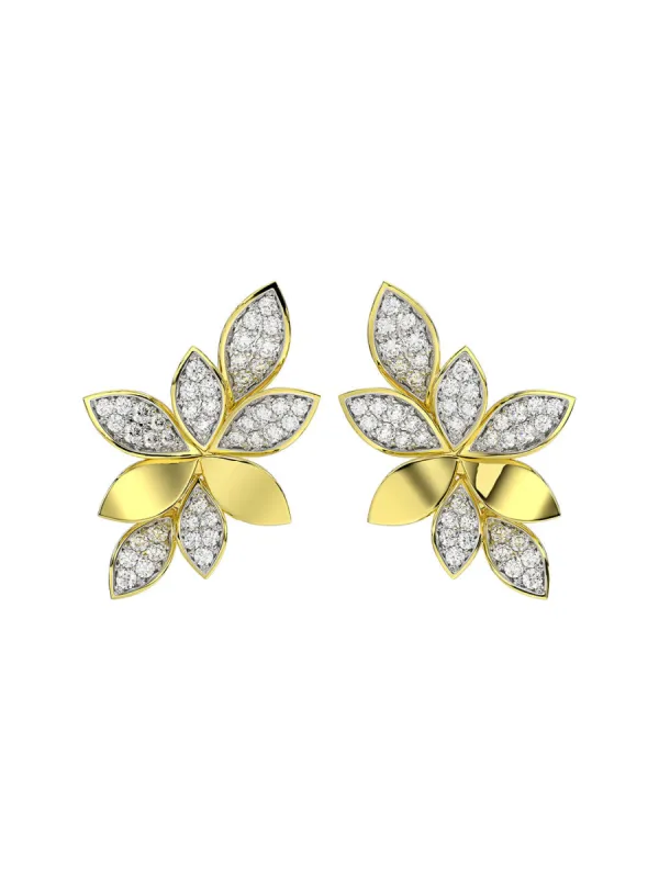Wild Flower Yellow Gold Earrings sold by Marchesa