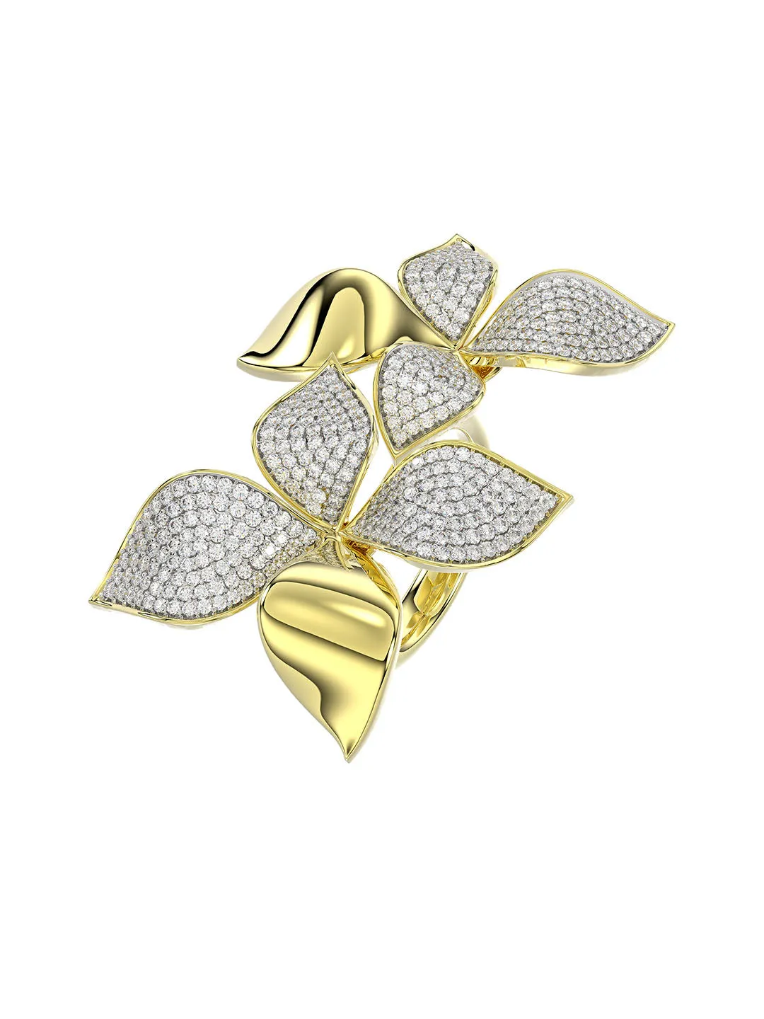 Wild Flower Yellow Gold Ring sold by Marchesa product image thumbnail 3
