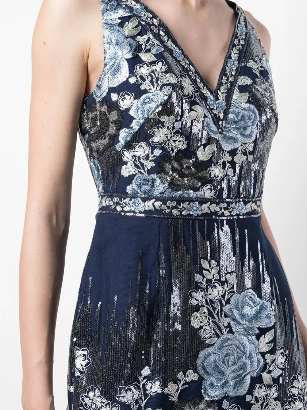 Sequin Embroidered Cocktail Dress sold by Marchesa product image thumbnail 4
