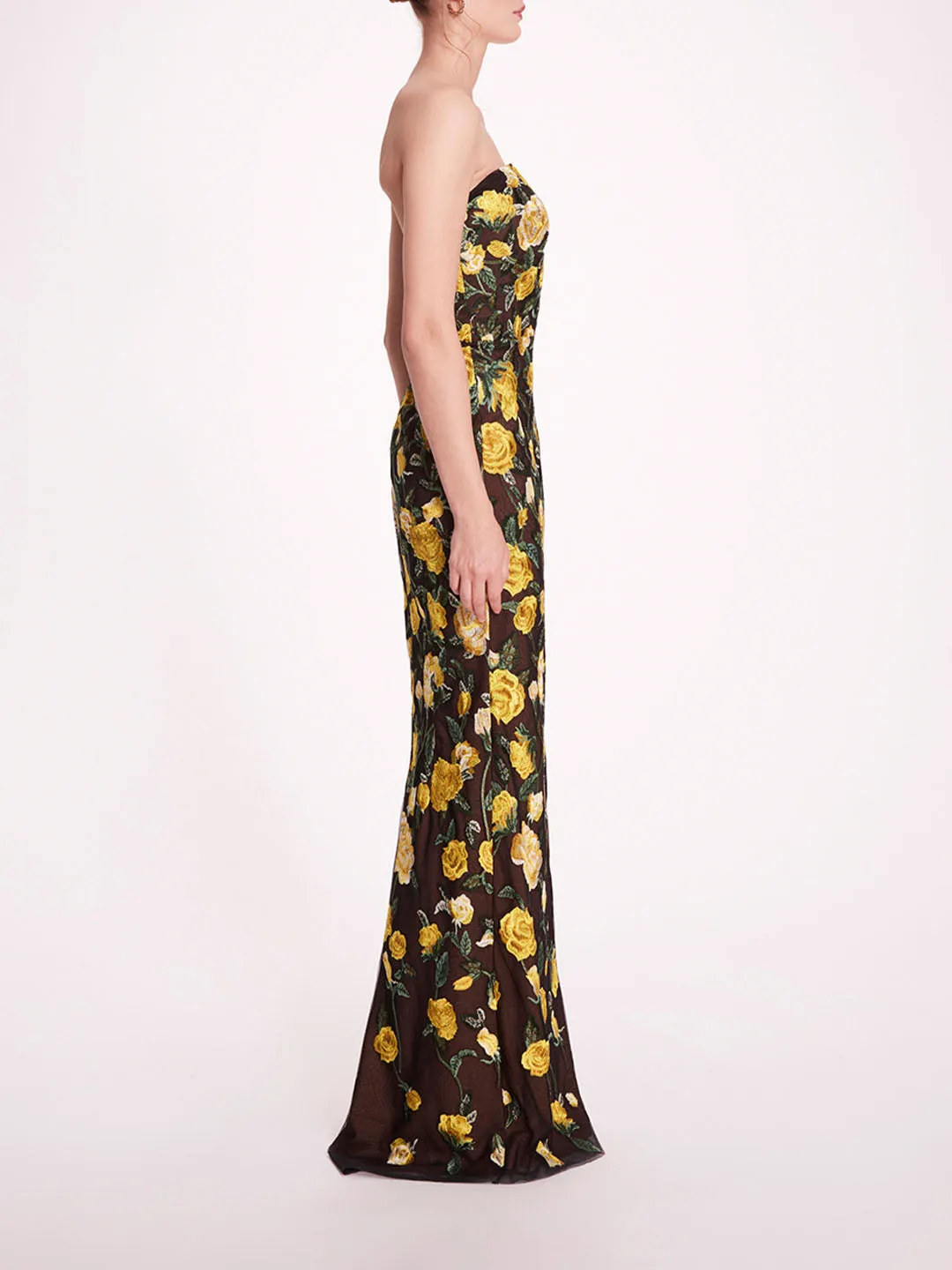 Roses Tulle Gown sold by Marchesa product image thumbnail 3