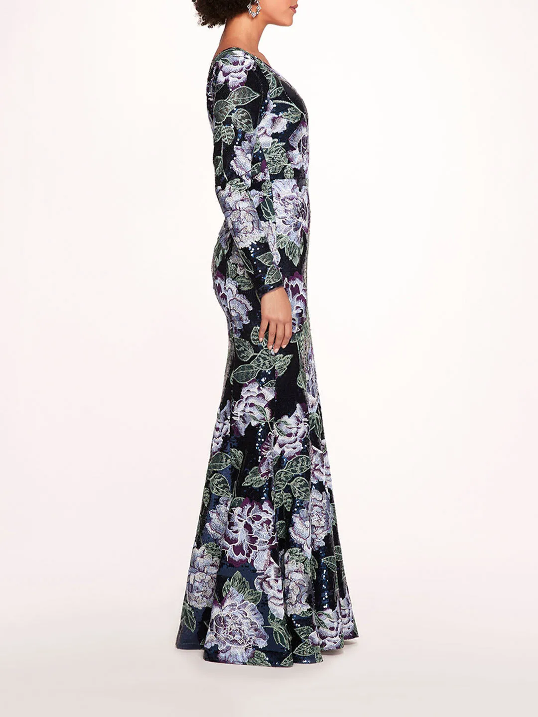 One Shoulder Sequin Gown sold by Marchesa product image thumbnail 3