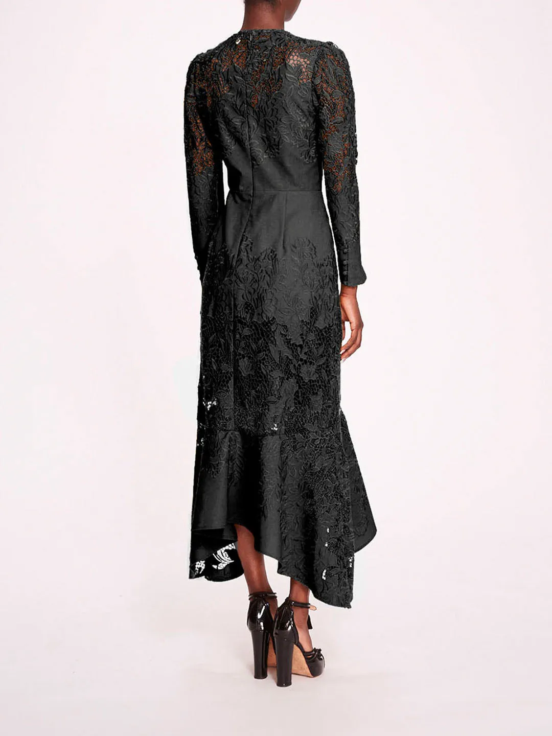 Linen Lace Maxi Dress sold by Marchesa product image thumbnail 2