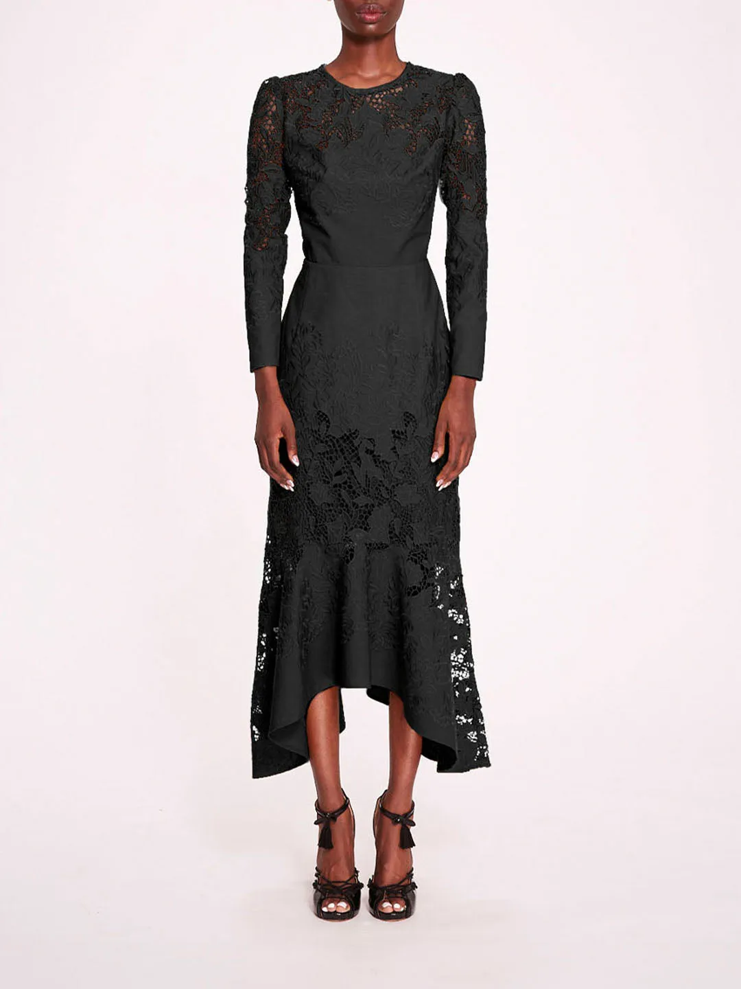 Linen Lace Maxi Dress sold by Marchesa