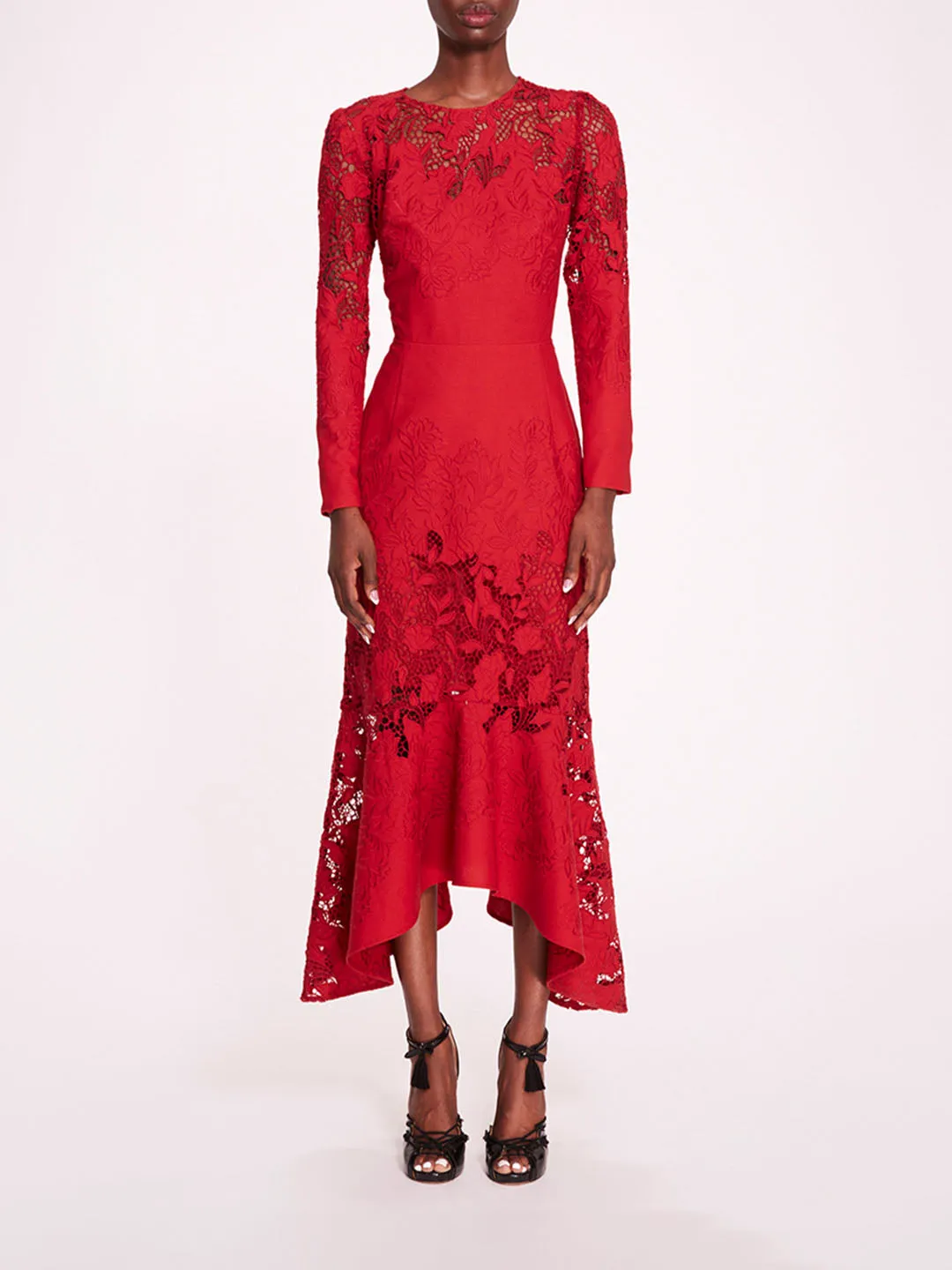 Linen Lace Maxi Dress sold by Marchesa